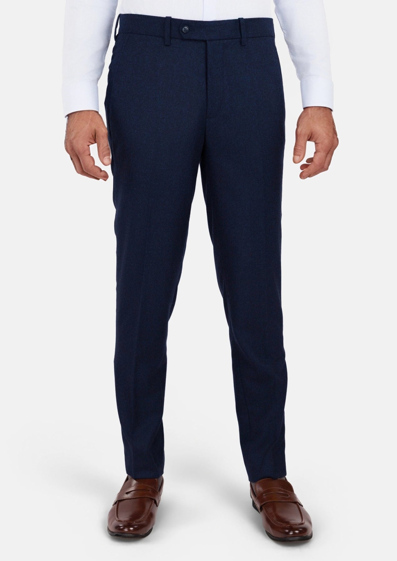 Oxford Blue Flannel Pants - SARTORO