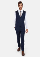 Oxford Blue Flannel Vest - SARTORO775