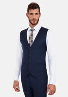 Oxford Blue Flannel Vest - SARTORO719