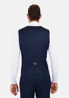 Oxford Blue Flannel Vest - SARTORO827