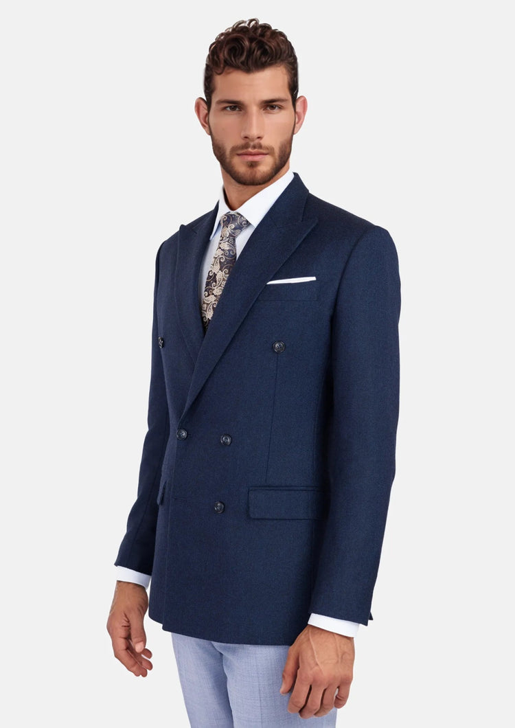 Oxford Blue Flannel Waverly Jacket - SARTORO104