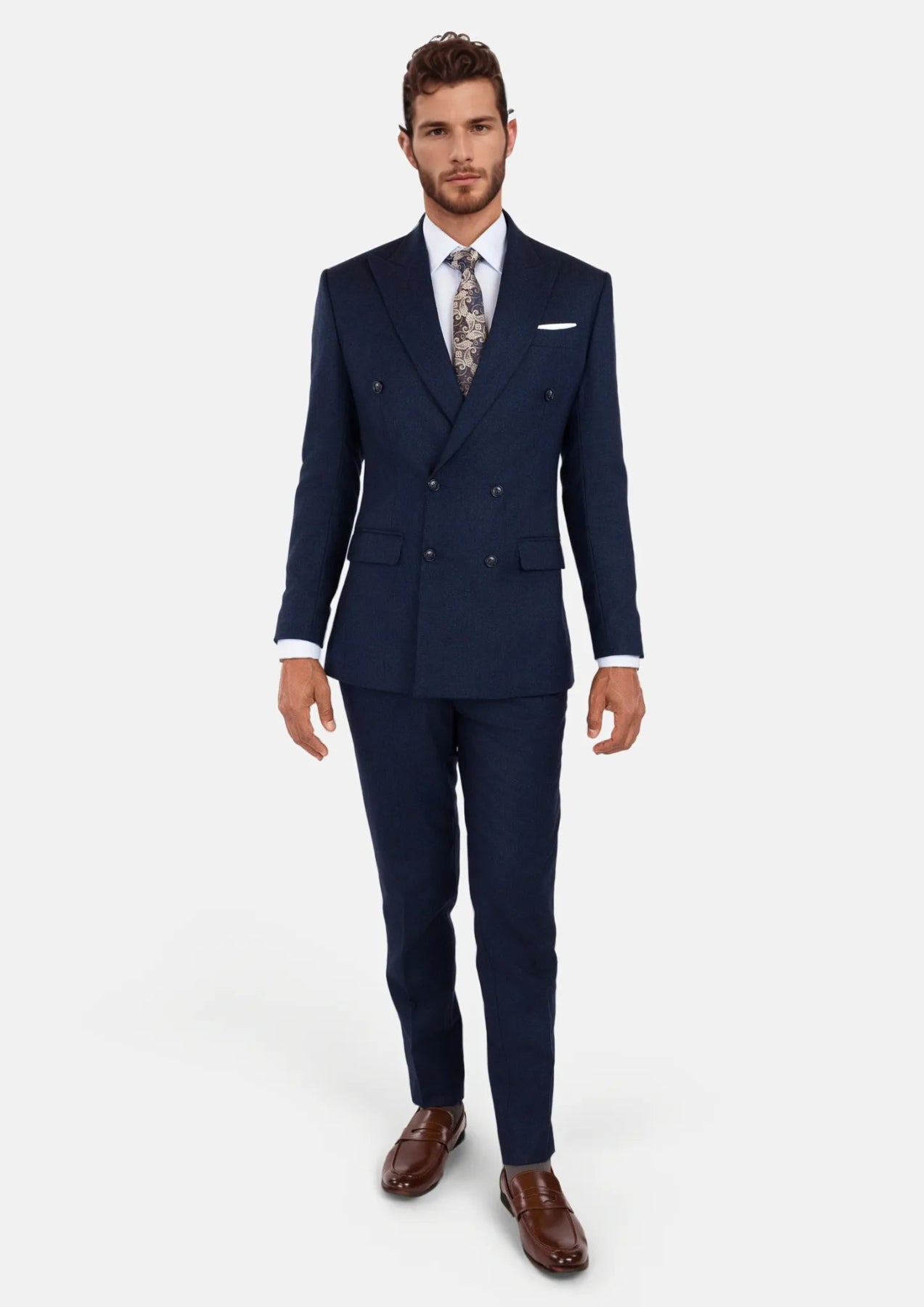 Oxford Blue Flannel Waverly Suit - SARTORO