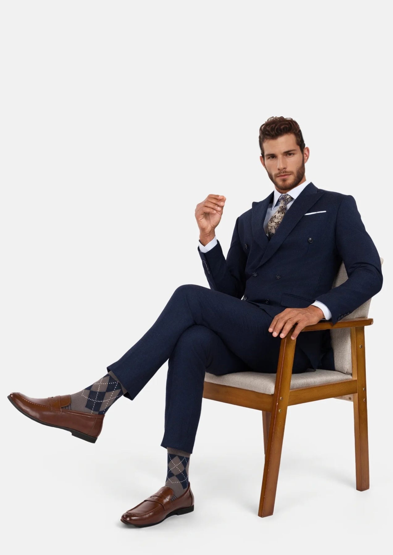 Oxford Blue Flannel Waverly Suit - SARTORO