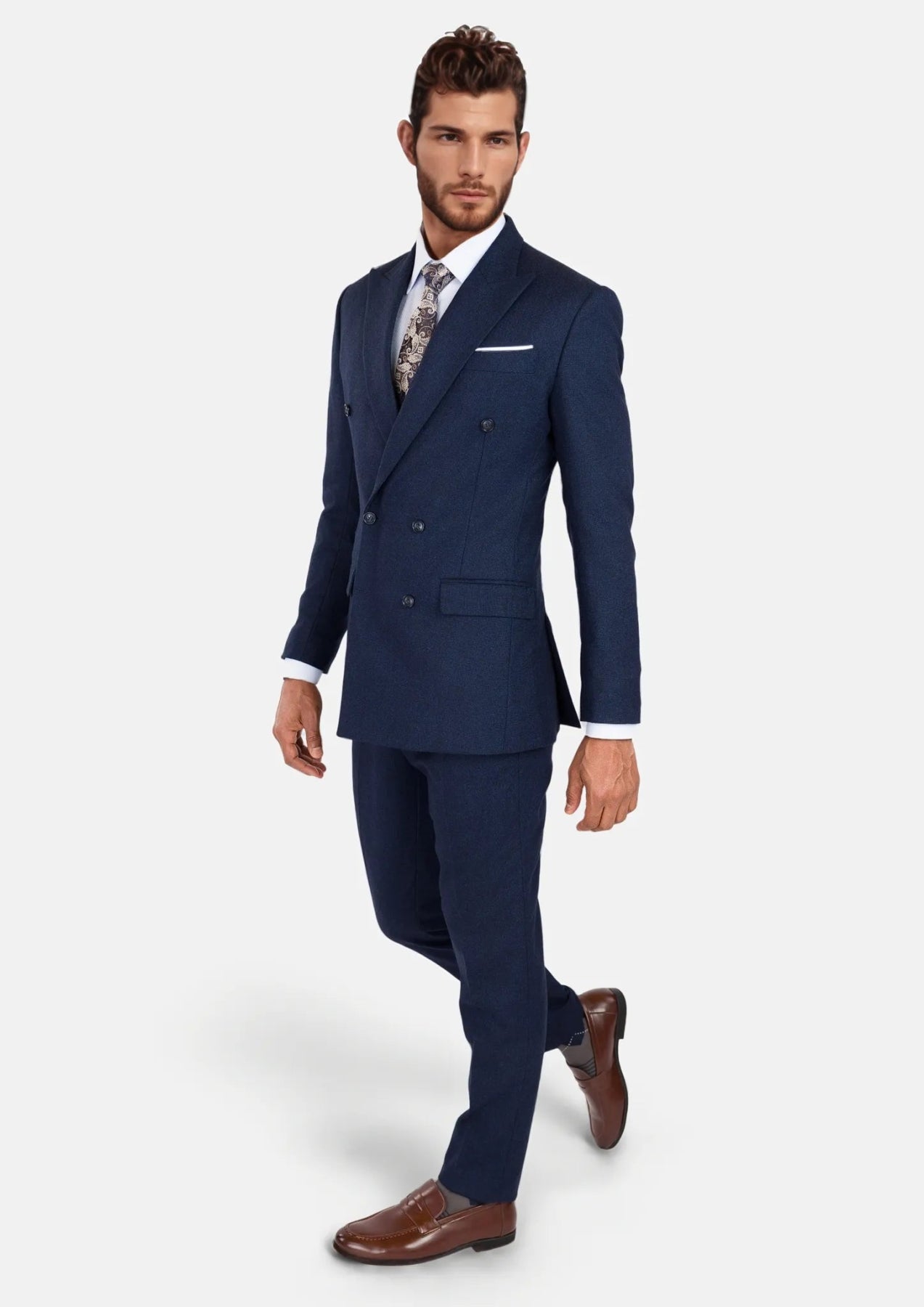 Oxford Blue Flannel Waverly Suit - SARTORO