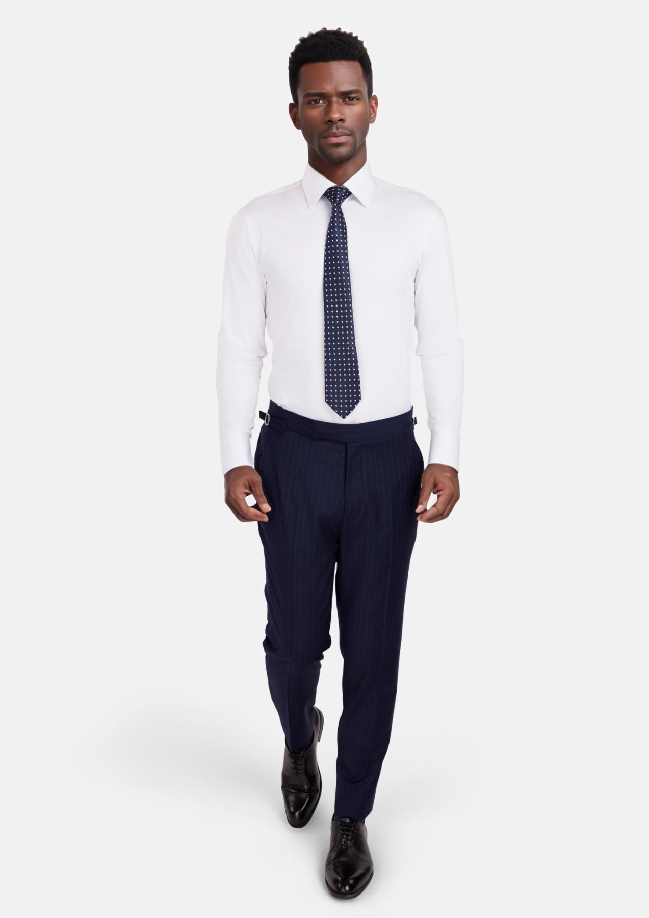 Oxford Blue Pinstripe Pants - SARTORO