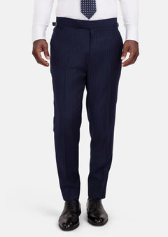 Oxford Blue Pinstripe Pants - SARTORO