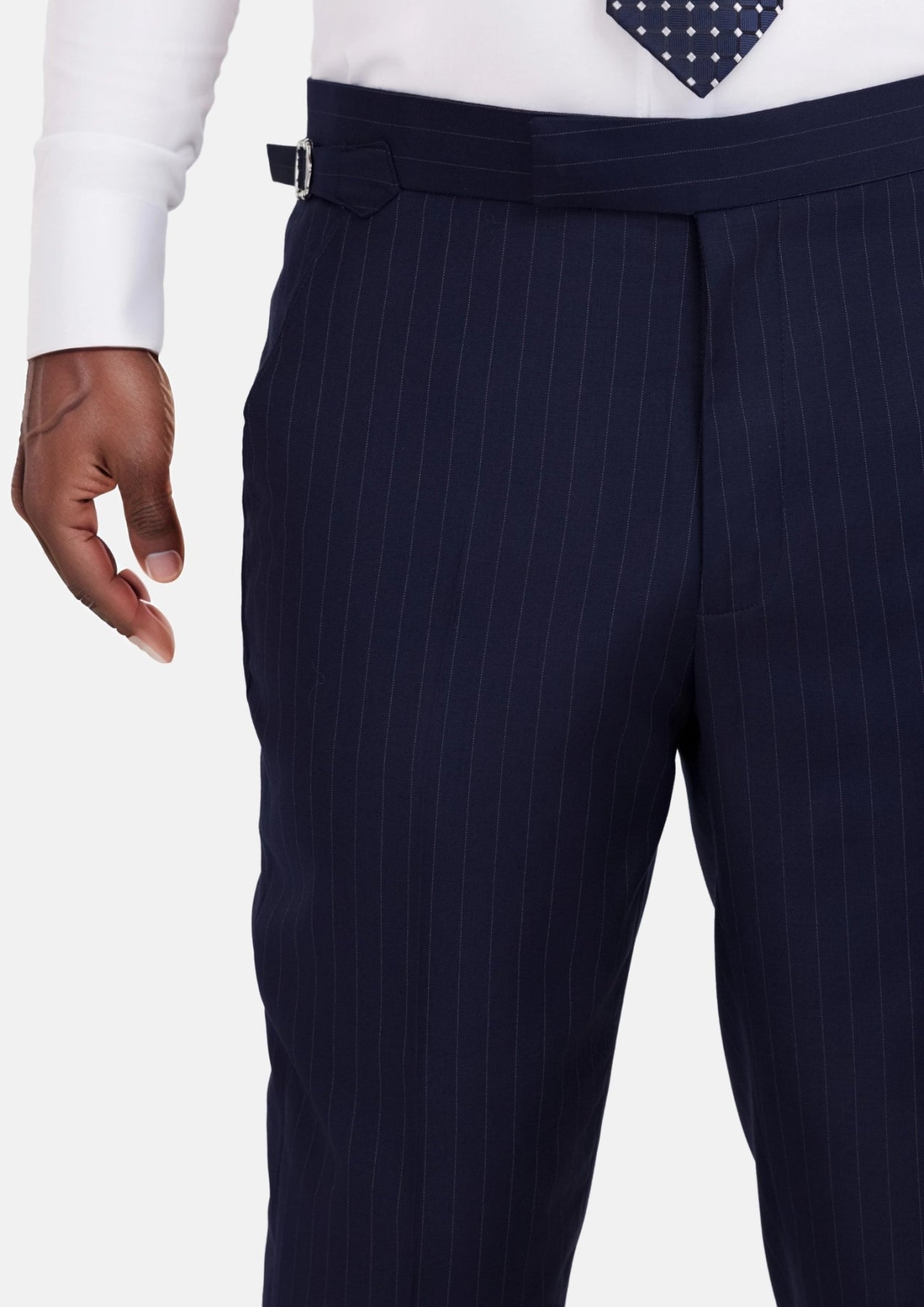 Oxford Blue Pinstripe Pants - SARTORO