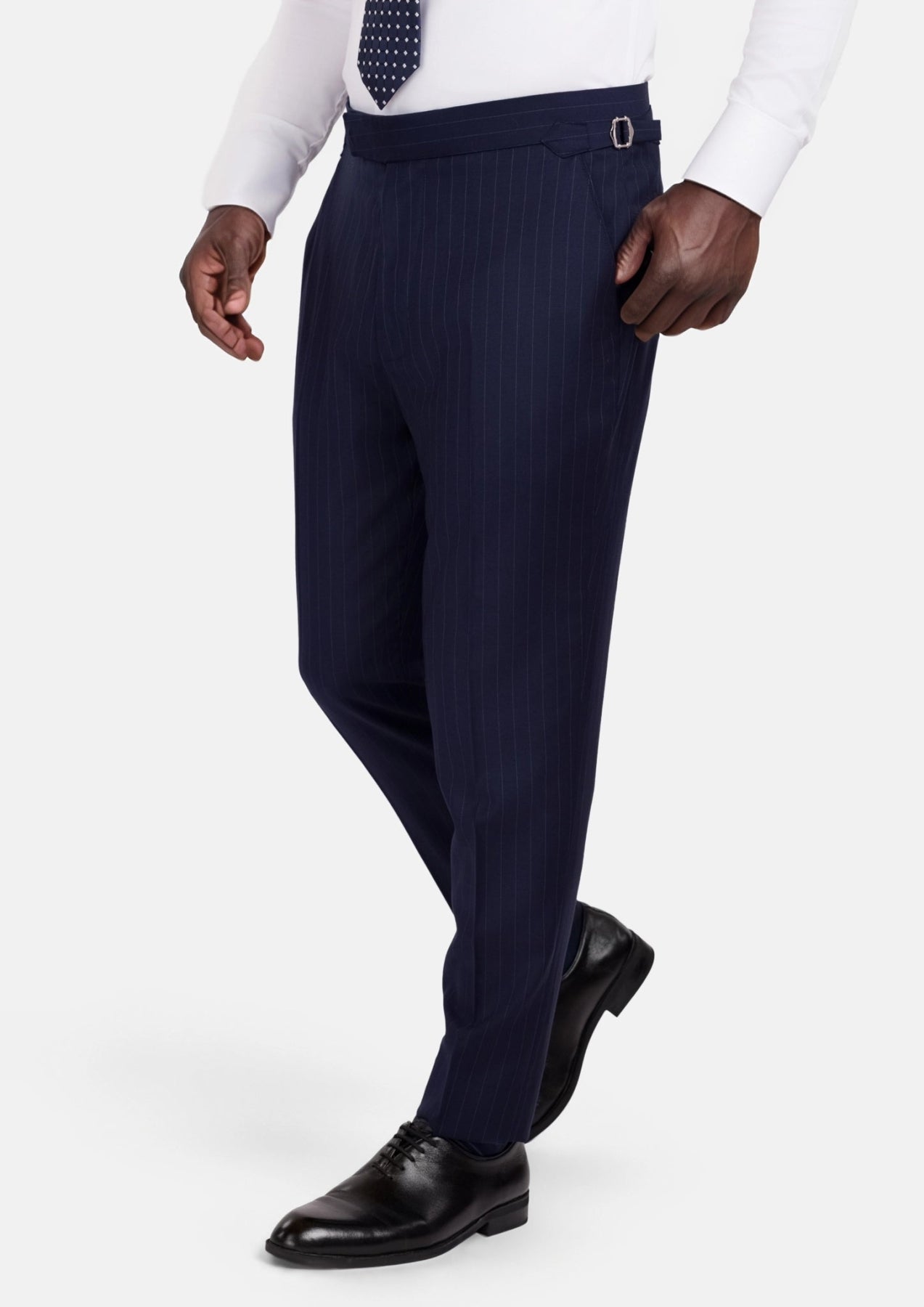 Oxford Blue Pinstripe Pants - SARTORO