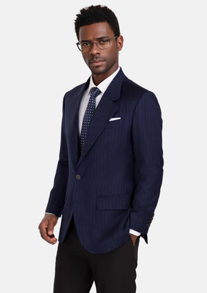 Oxford Blue Pinstripe Thompson Jacket - SARTORO