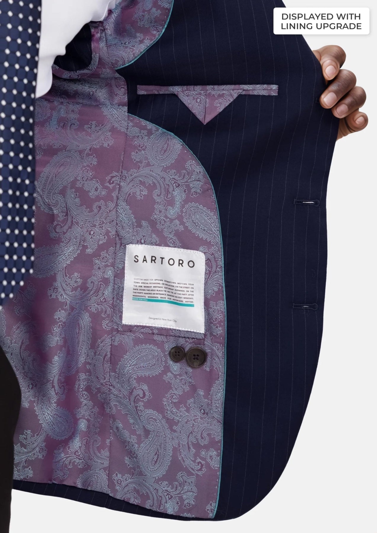 Oxford Blue Pinstripe Thompson Jacket - SARTORO