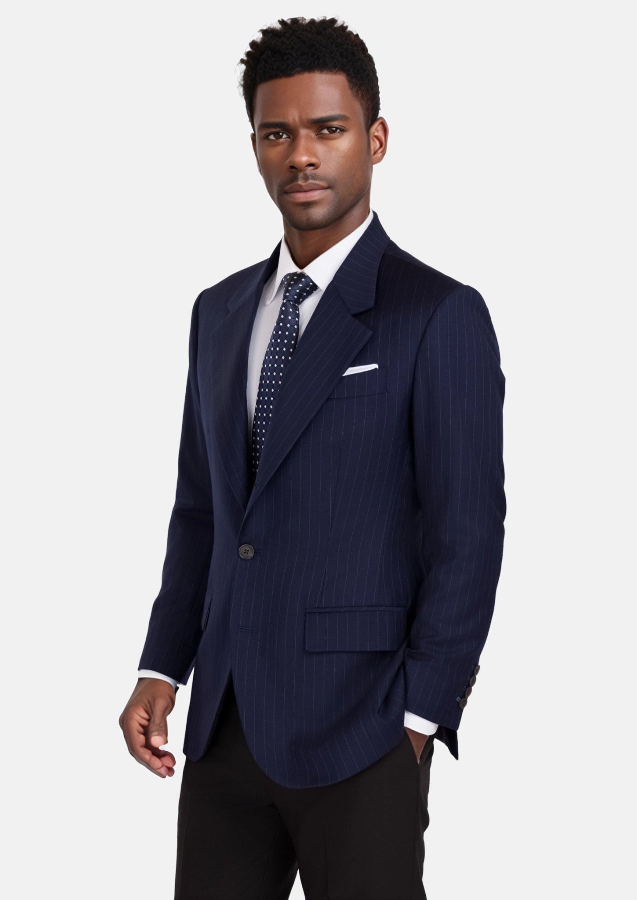 Oxford Blue Pinstripe Thompson Jacket - SARTORO
