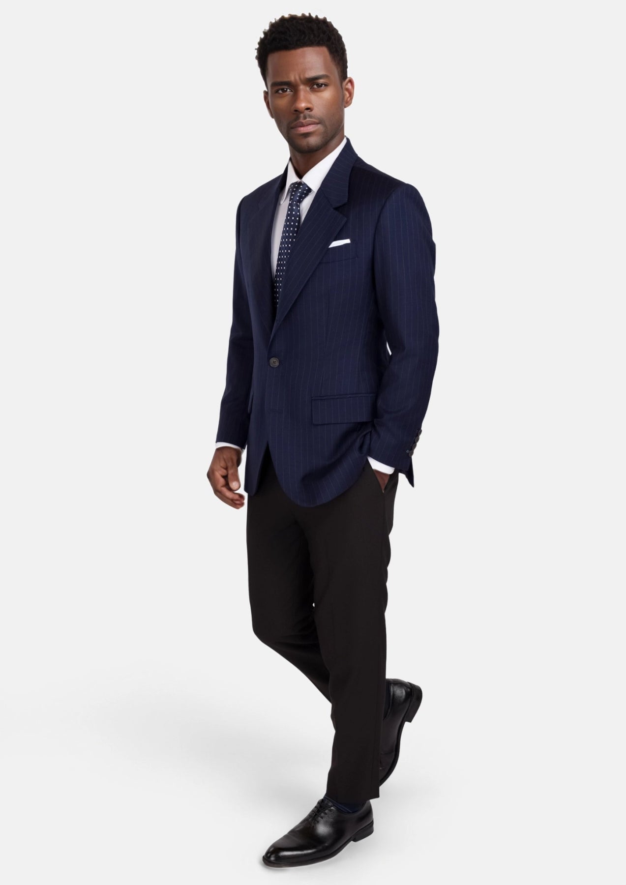 Oxford Blue Pinstripe Thompson Jacket - SARTORO