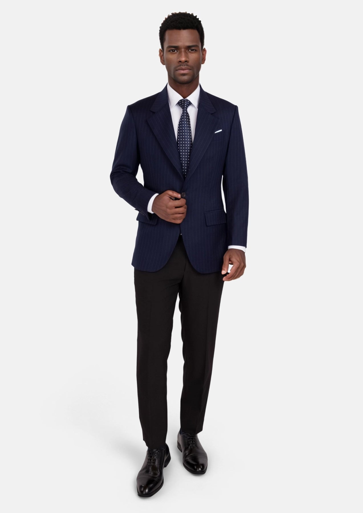 Oxford Blue Pinstripe Thompson Jacket - SARTORO