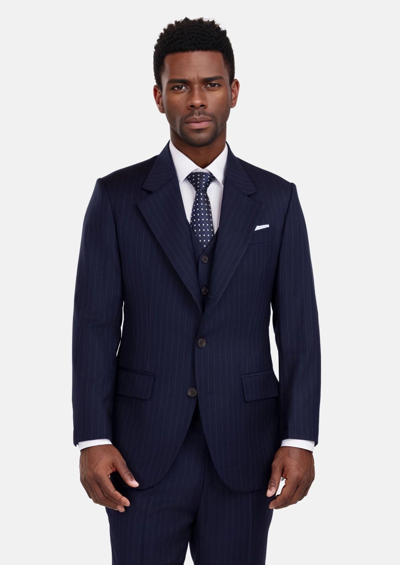 Oxford Blue Pinstripe Thompson Suit - SARTORO