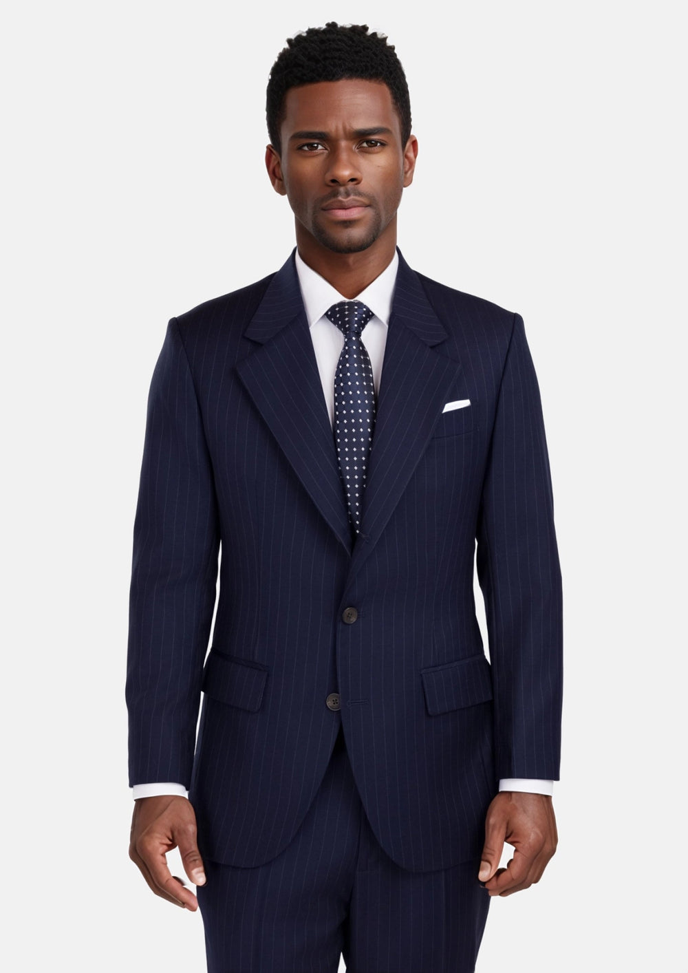 Oxford Blue Pinstripe Suit475
