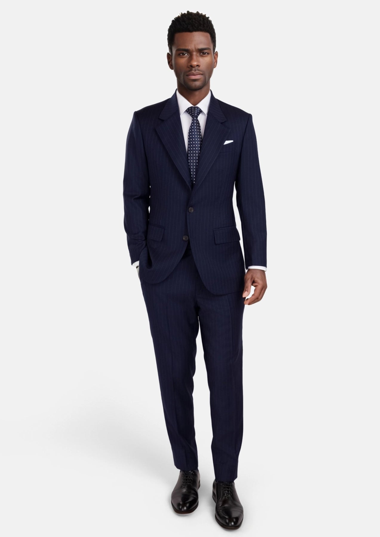 Oxford Blue Pinstripe Thompson Suit - SARTORO