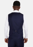 Oxford Blue Pinstripe Vest - SARTORO873