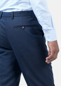 Oxford Blue Sharkskin Pants - SARTORO