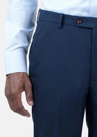 Oxford Blue Sharkskin Pants - SARTORO443