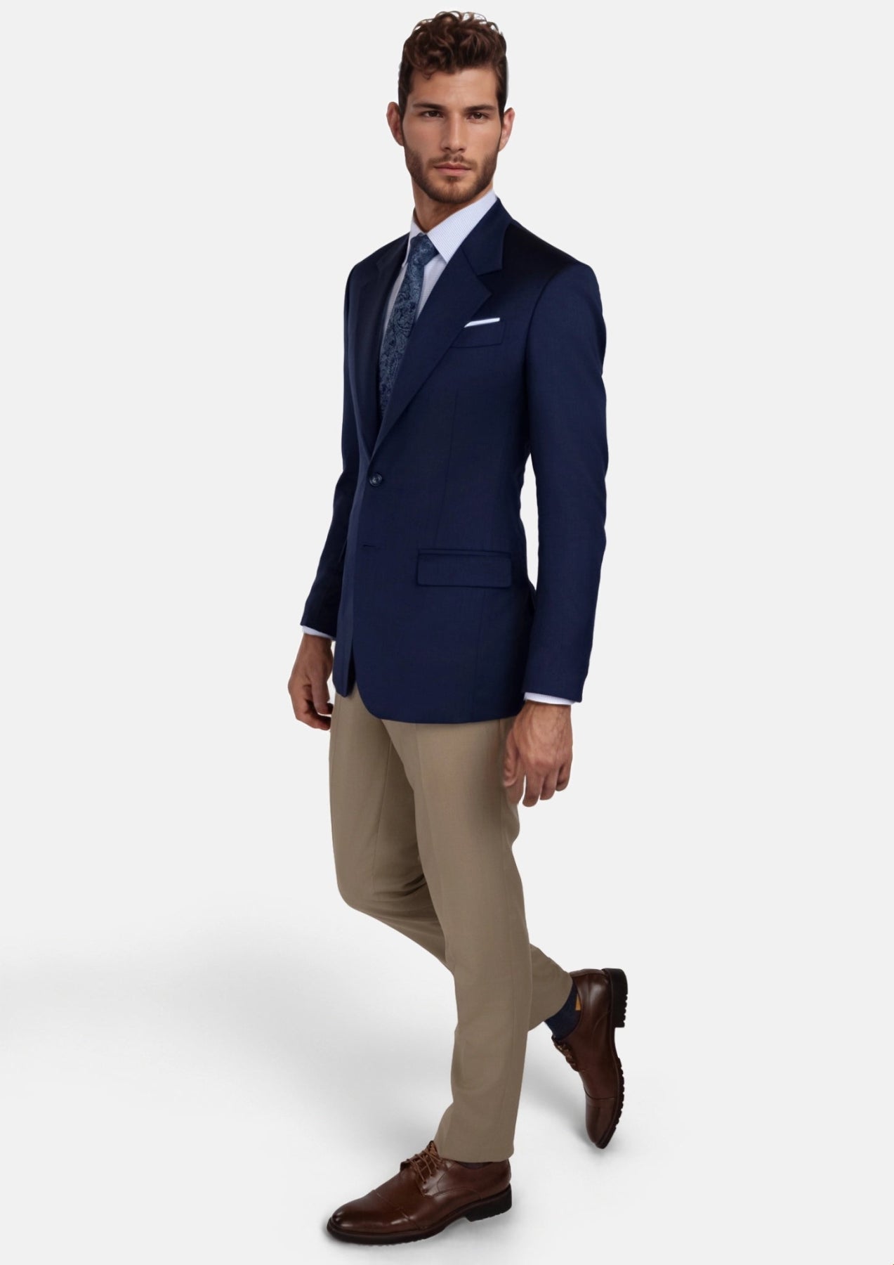 Oxford Navy Ellis Jacket - SARTORO