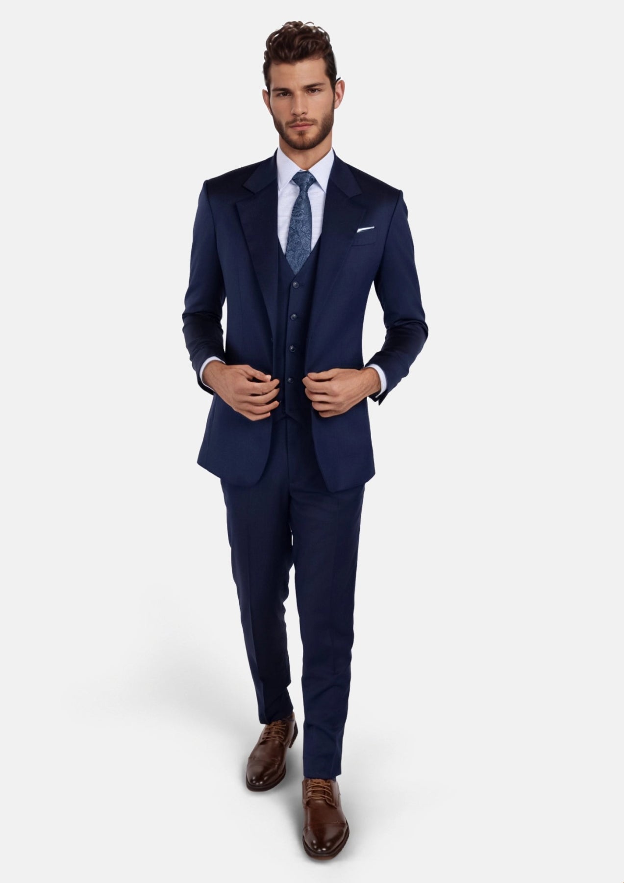 Oxford Navy Ellis Suit - SARTORO
