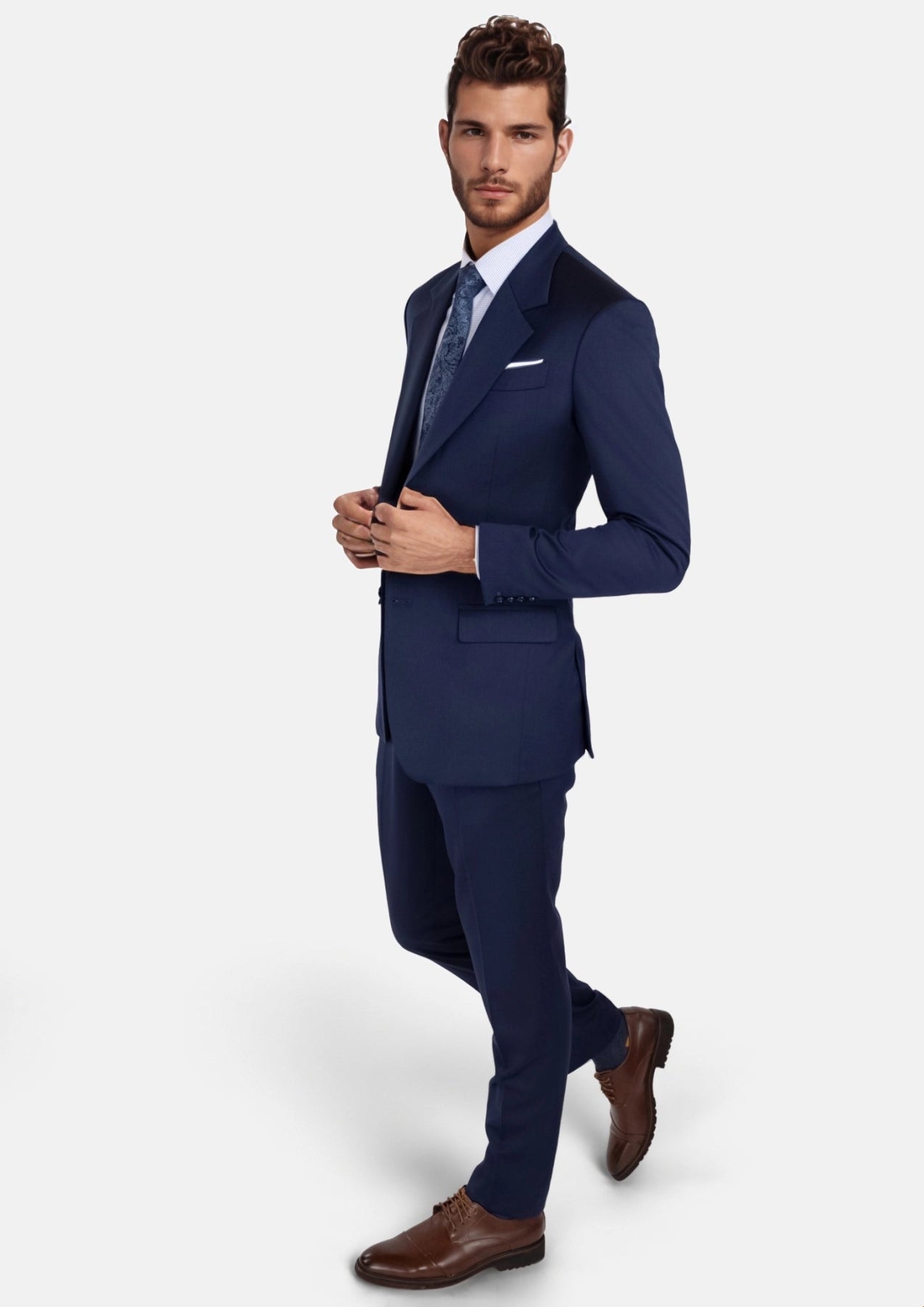Oxford Navy Ellis Suit - SARTORO