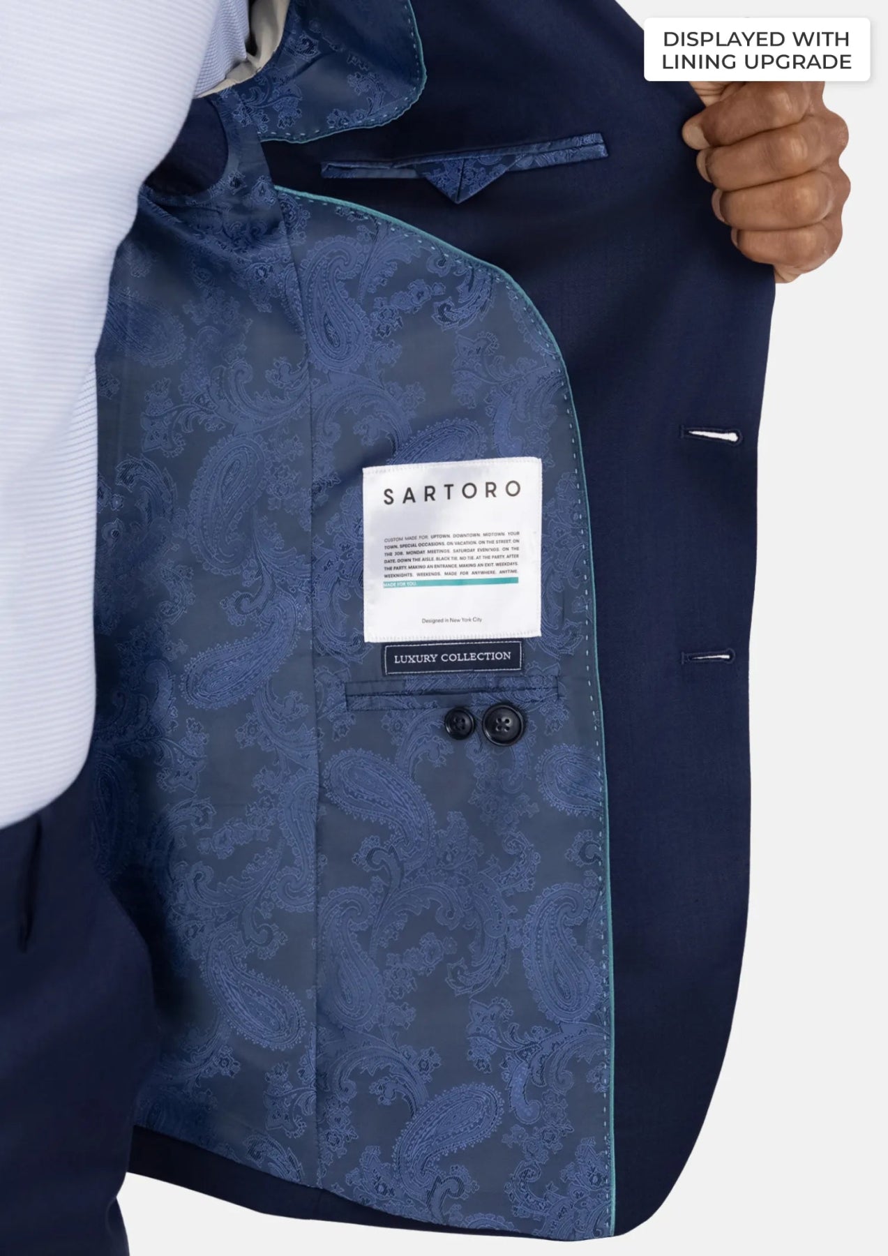 Oxford Navy Ellis Suit