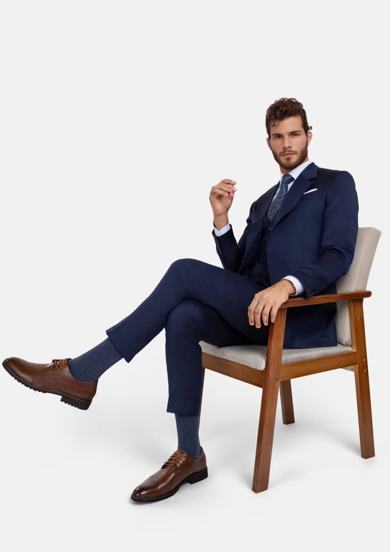 Oxford Navy Ellis Suit - SARTORO