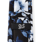 Painted Floral Black Silk Men's Tie - SARTORO517