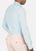 Pale Aqua End On End Shirt - SARTORO