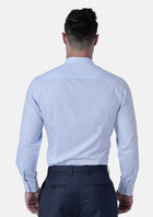 Pale Blue Cotton Broadcloth Shirt - SARTORO665