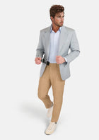 Pale Blue Italian Wool Ellis Jacket - SARTORO634