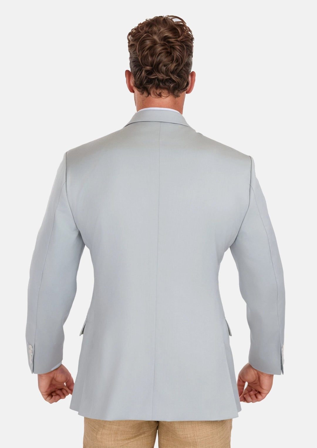 Pale Blue Italian Wool Ellis Jacket - SARTORO