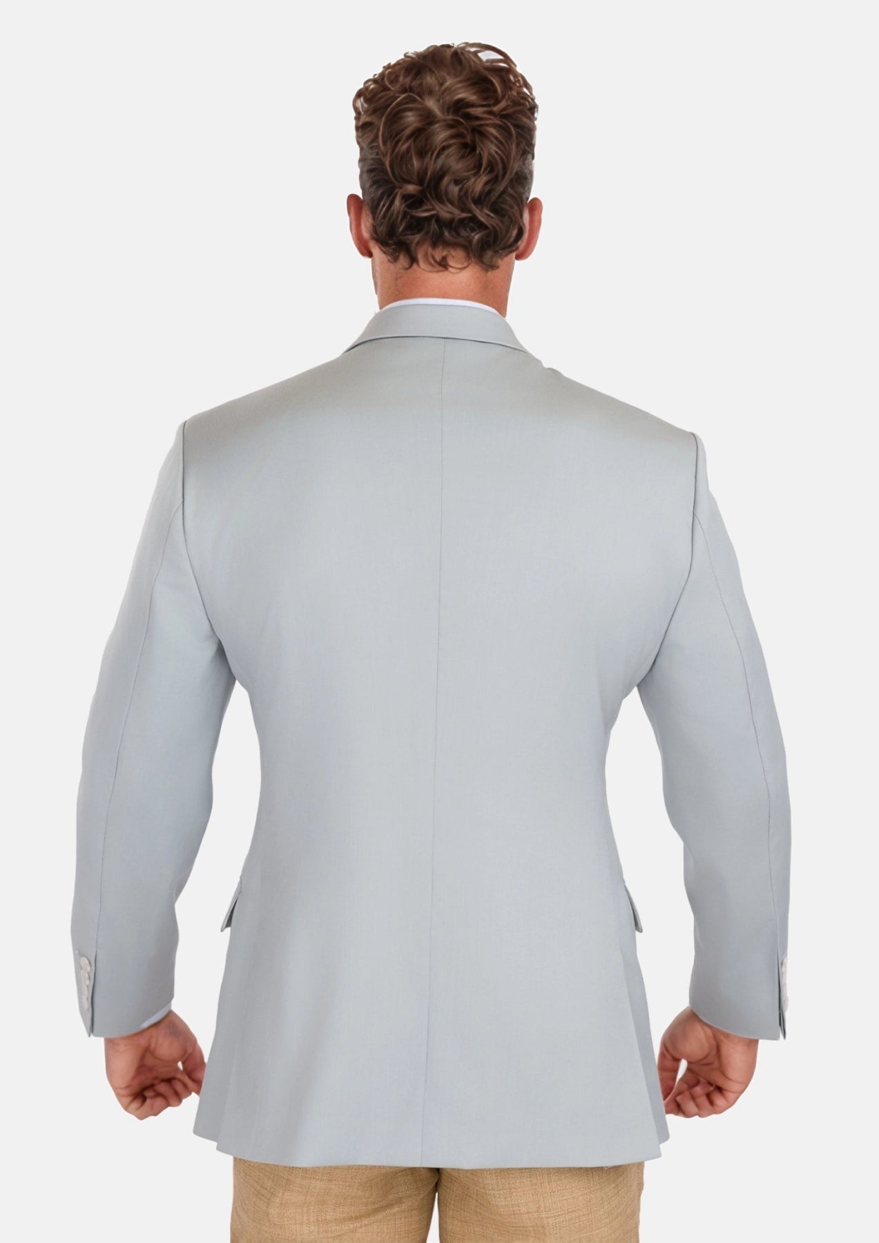 Pale Blue Italian Wool Ellis Jacket - SARTORO