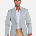 Pale Blue Italian Wool Ellis Jacket - SARTORO