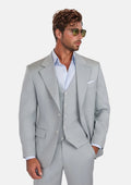 Pale Blue Italian Wool Ellis Suit - SARTORO