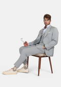 Pale Blue Italian Wool Ellis Suit - SARTORO