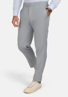 Pale Blue Italian Wool Pants - SARTORO414
