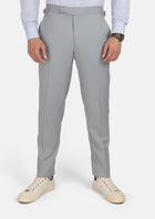 Pale Blue Italian Wool Pants - SARTORO360
