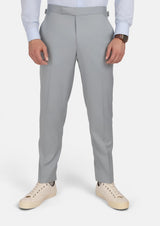 Pale Blue Italian Wool Pants - SARTORO
