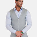 Pale Blue Italian Wool Vest - SARTORO