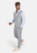 Pale Blue Italian Wool Vest - SARTORO