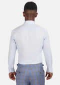 Pale Blue Microcheck Shirt - SARTORO