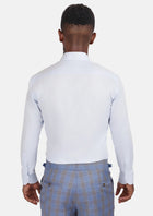 Pale Blue Microcheck Shirt - SARTORO481