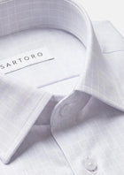 Pale Grey Grid Shirt - SARTORO519