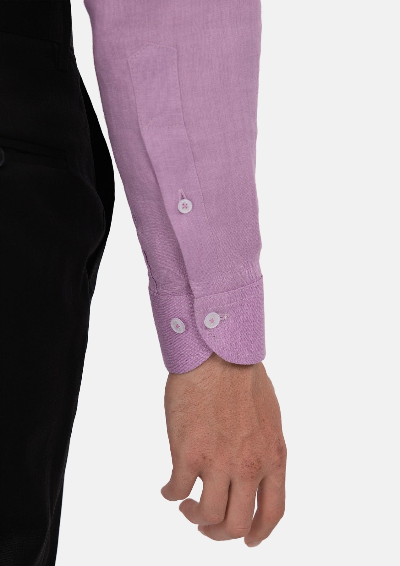 Pastel Violet Linen Shirt - SARTORO