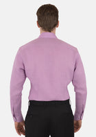 Pastel Violet Linen Shirt - SARTORO639