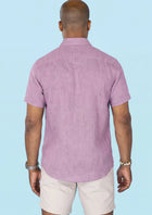 Pastel Violet Linen T-Shirt - SARTORO573
