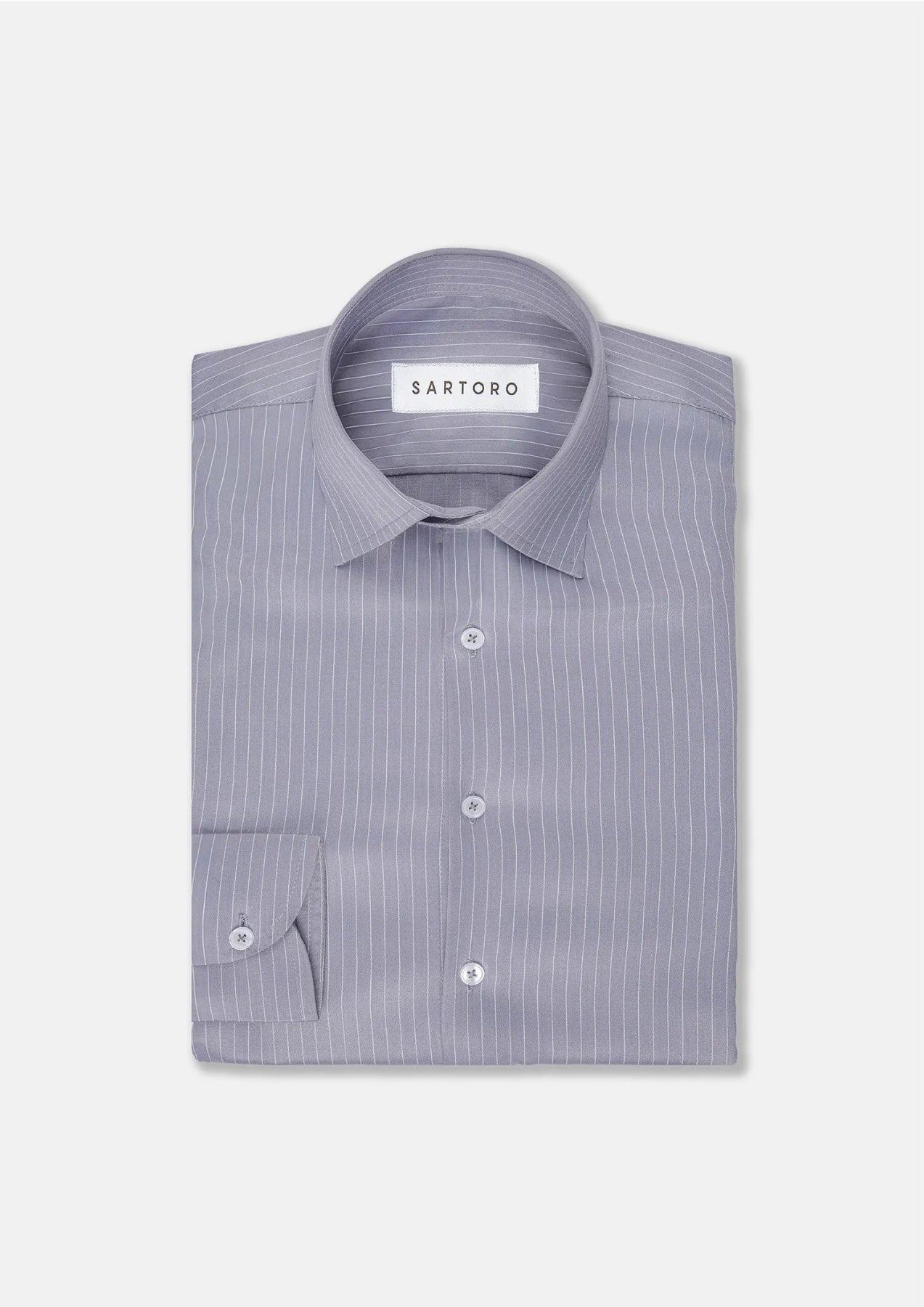 Paynes Gray Pinstripe Shirt - SARTORO