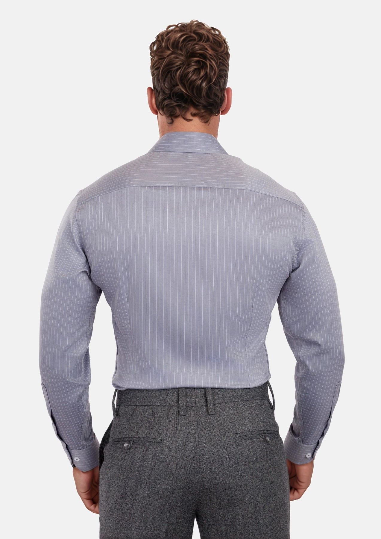 Paynes Gray Pinstripe Shirt - SARTORO
